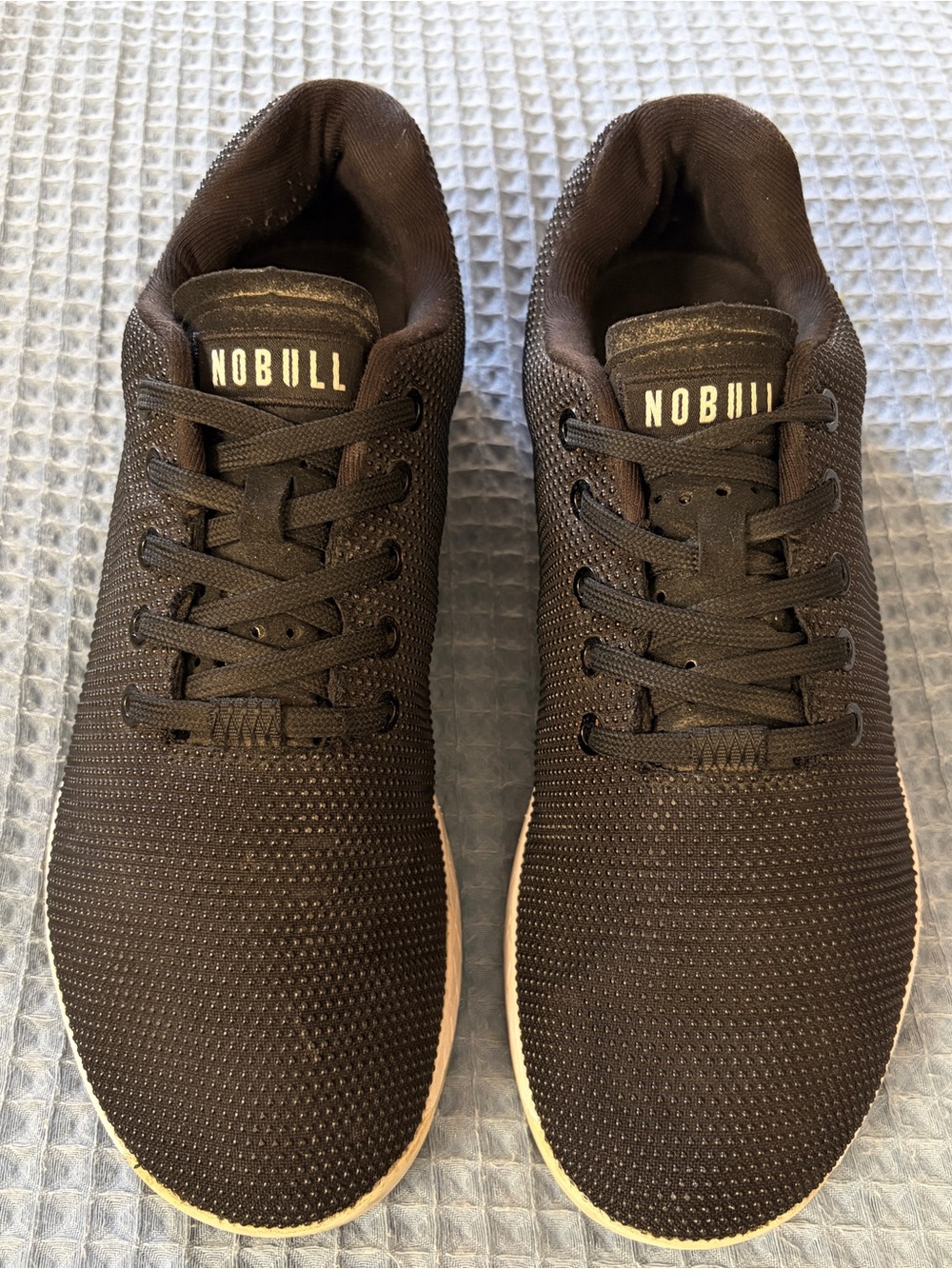 NOBULL Women’s or Men’s  Black Knit Trainer Shoes with Rubber Bumps all over
